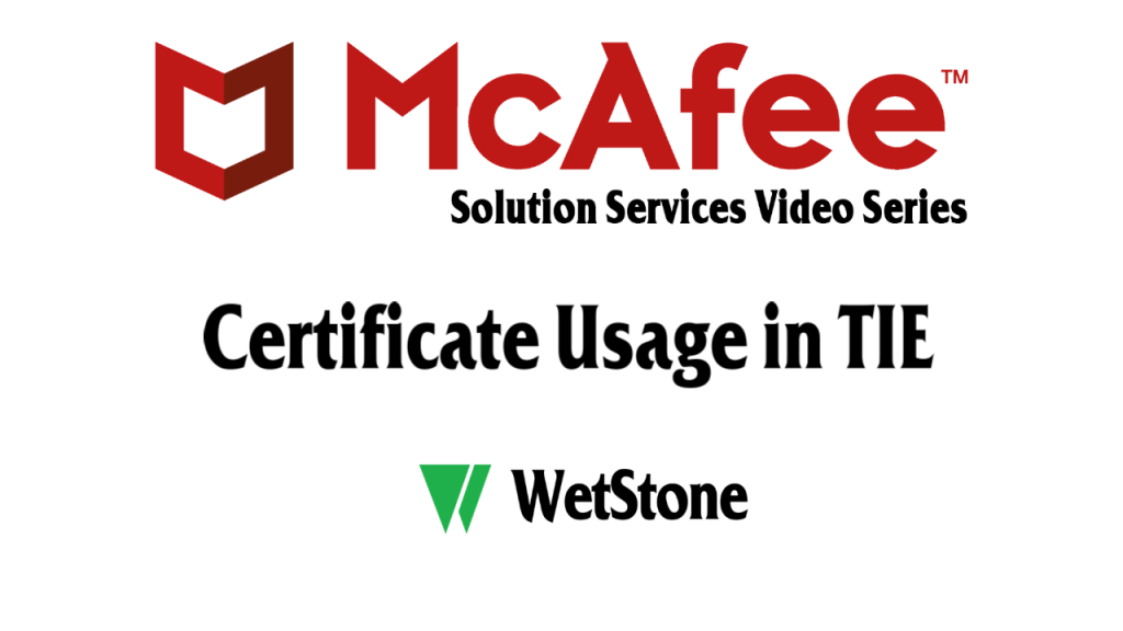 Certificate Usage in TIE