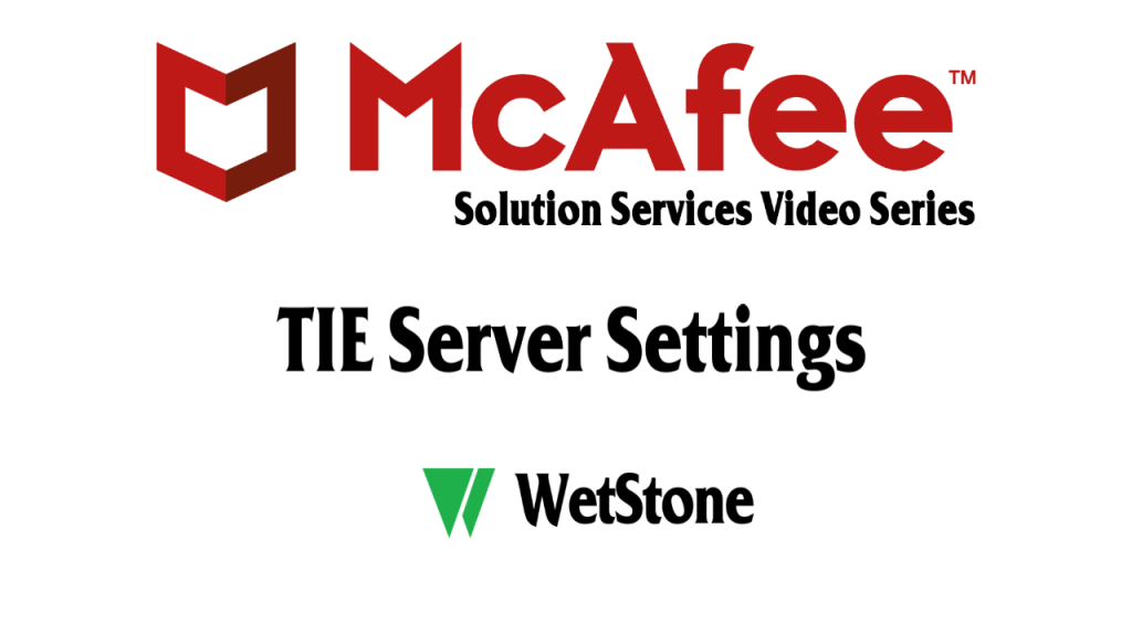 TIE Server Settings