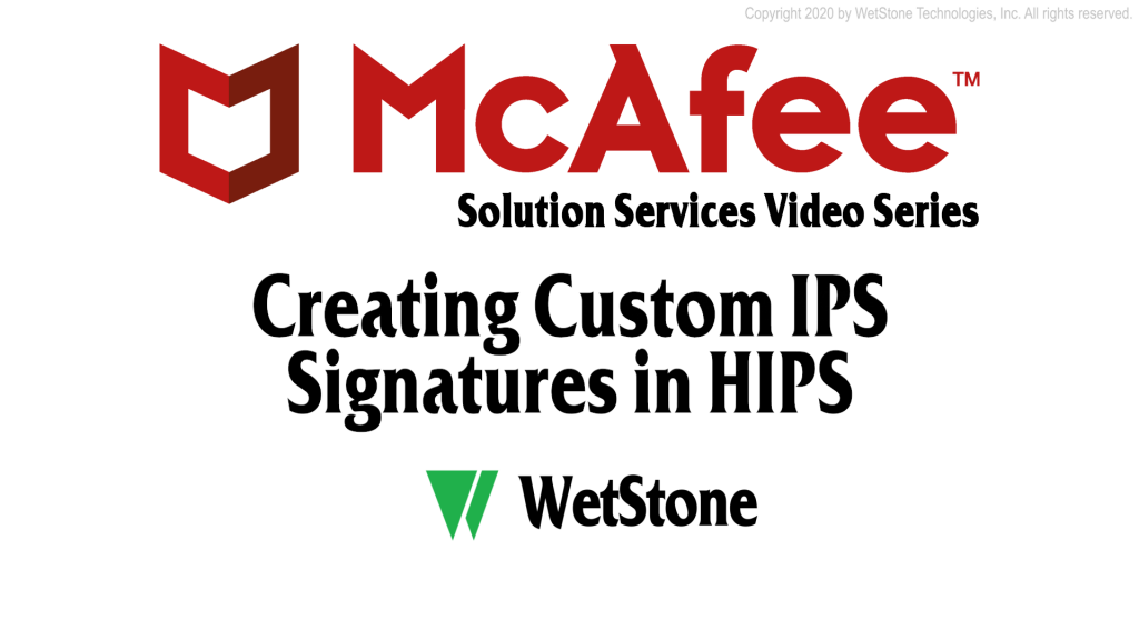 Creating Custom IPS Signatures in HIPS