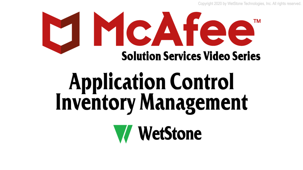 Application Control Inventory Management