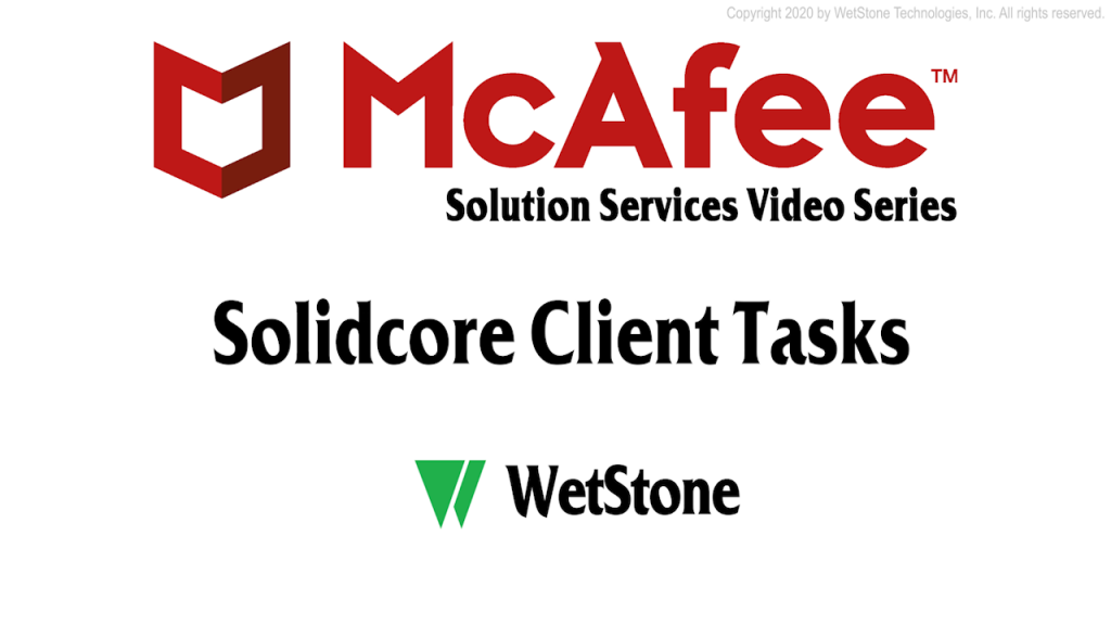 Solidcore Client Tasks