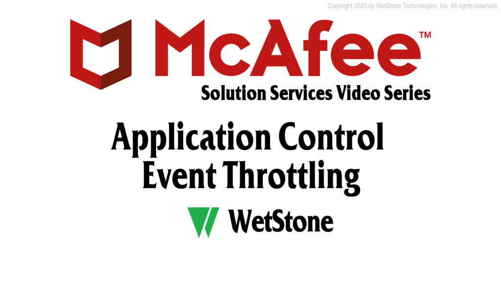 Application Control Event Throttling