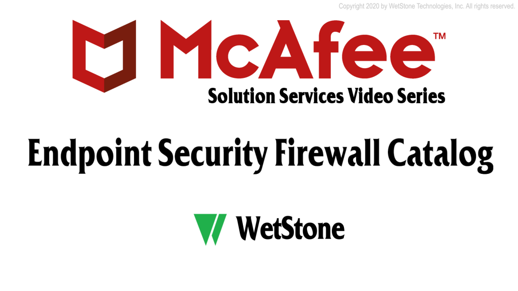 Endpoint Security Firewall Catalog