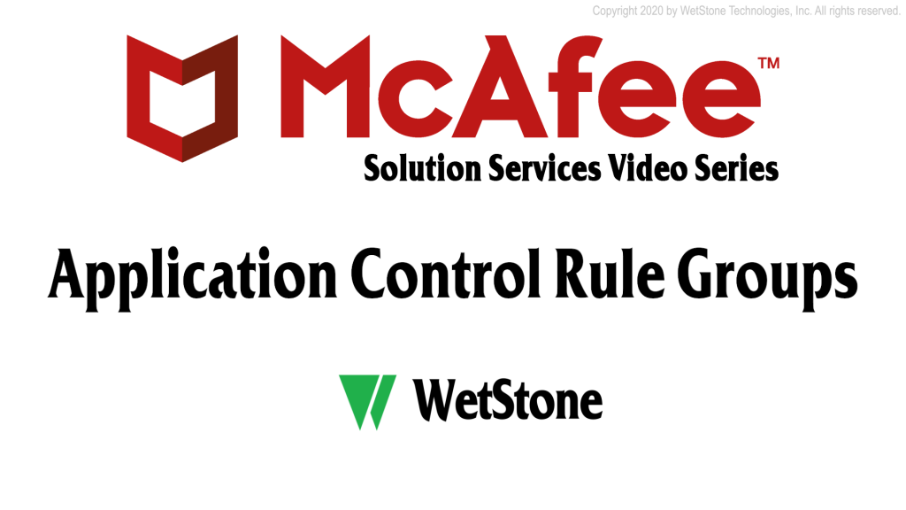 Application Control Rule Groups